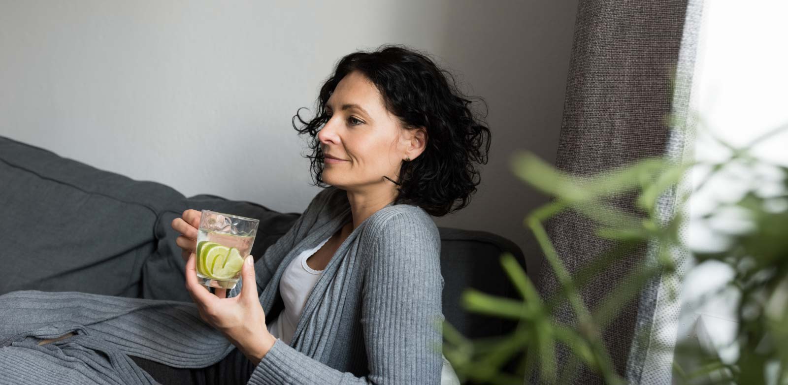 Retinol - Anti-Aging Skincare - Woman enjoying tea